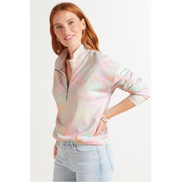 Evereve | NWT Peyton Jensen Mia Tie Dye Zip Sweatshirt // L - Picture 1 of 13